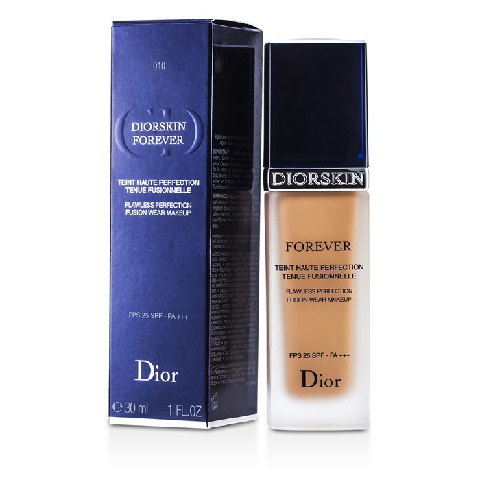 Тональная основа Christian Dior Diorskin Forever с SPF 25 для лица 30 мл, тон 040 Honey Beige, уход и защитa