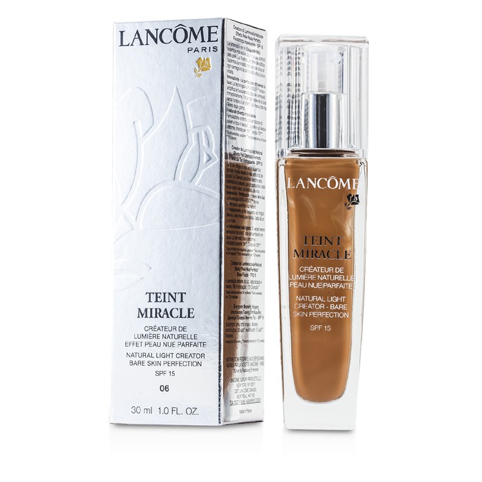Тональный крем Lancome Teint Miracle с SPF 15 для лица, 30 мл, с увлажняющими компонентами и естественным сиянием