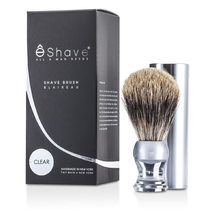 Путешествующая бритвенная щетка Eshave из барсучьего волоса с контейнером для комфортного бритья 1 шт.