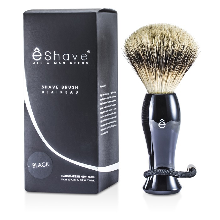 Кисть для бритья Eshave из 100% бобровой шерсти, черная, 1 шт.