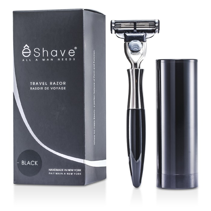 Туристическая бритва Eshave с лезвиями Gillette Mach-3, черная, 1 шт.