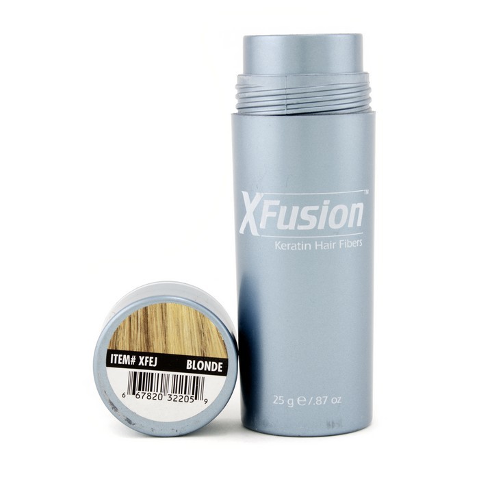 Xfusion волокна для волос с кератином 25 г — для густоты и объема, блонд