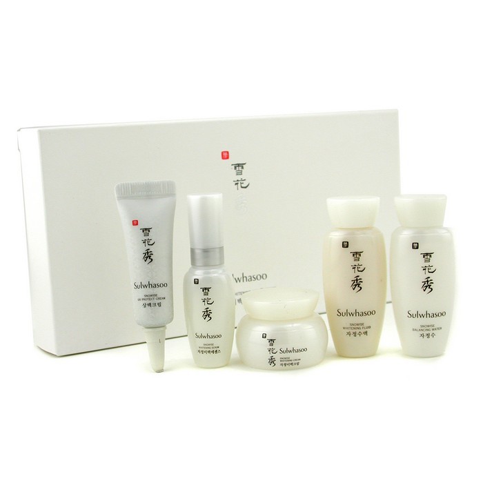 Набор для ухода за лицом Sulwhasoo Snowise: вода, флюид, сыворотка, крем и крем с SPF, 5 шт.