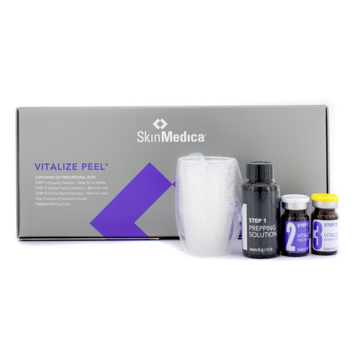 Набор для пилинга Skin Medica Vitalize Peel с подготовительным раствором и 6 пилингами, 26 шт.