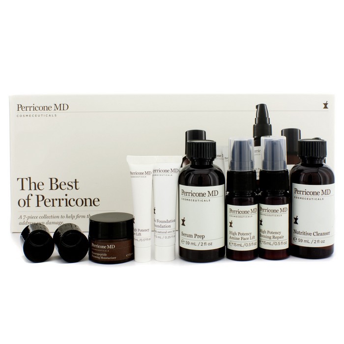 Набор для ухода за кожей Perricone MD: очищающее средство, сыворотка, лифтинг-крем, ночной и увлажняющий крем, основа SPF 30, сыворотка для глаз, 7 предметов