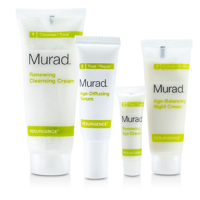 Набор для вечернего восстановления кожи Murad, 4 шт. (крем, тонер, сыворотка, ночной крем)
