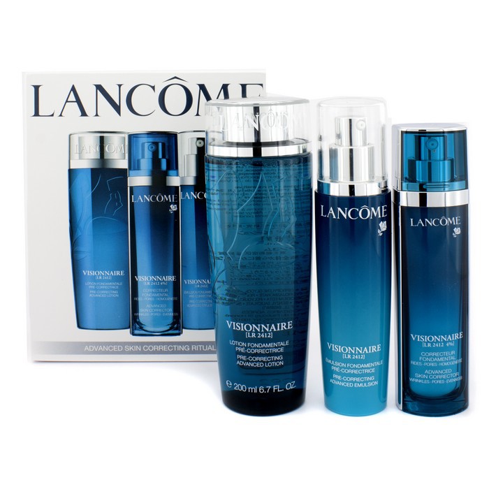 Сет Visionnaire от Lancome: лосьон, эмульсия и сыворотка для кожи 3x30 мл, увлажнение и выравнивание текстуры