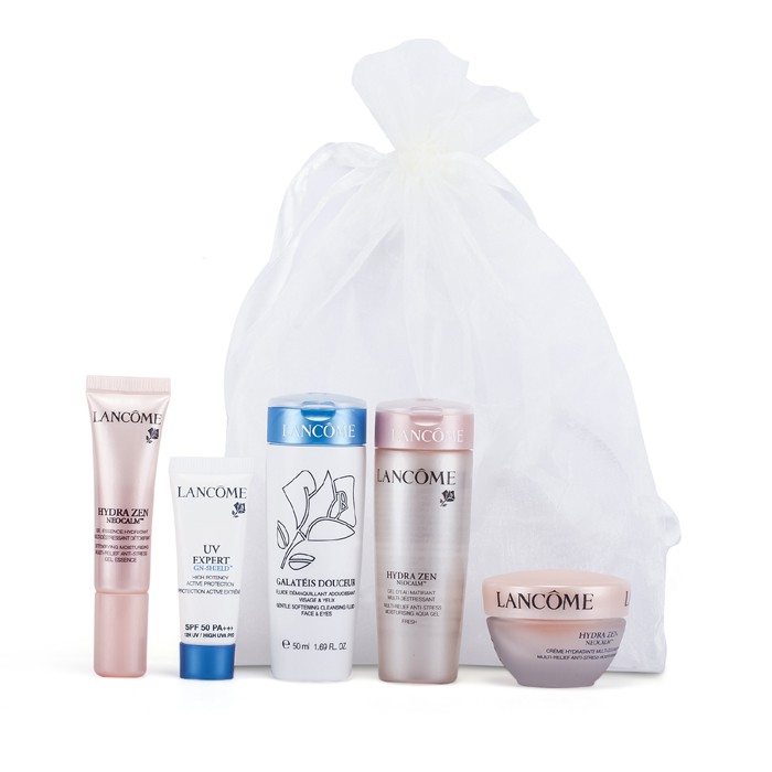 Набор для ухода за кожей Lancome: Galateis Douceur, Hydrazen крем и гель, Essence, UV защитник, 5 шт.