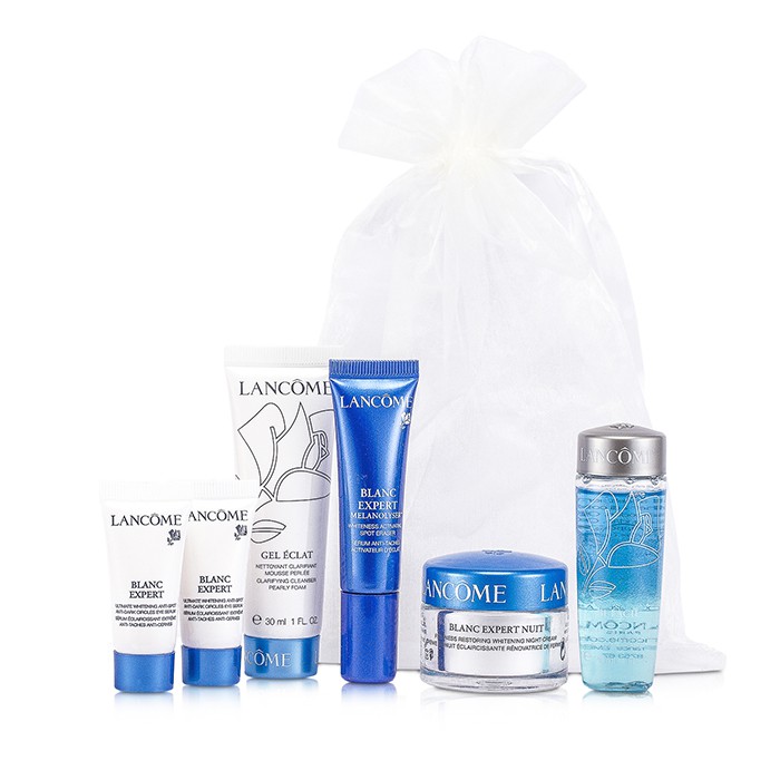 Набор для ухода за кожей Lancome Blanc Expert, 6 предметов: очищение, осветление, сыворотки для глаз и ночной крем
