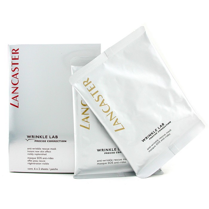 Маска для лица Lancaster Wrinkle Lab с эффектом антивозрастного ухода, 6x2 листа