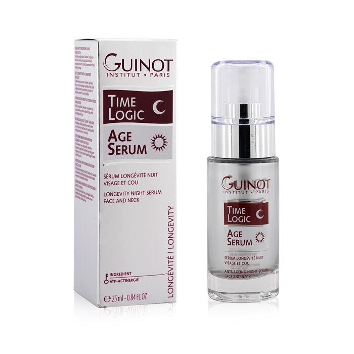 Сыворотка для лица Guinot с комплексом Time Logic, 25 мл — ночное восстановление и антиоксидантная защита.