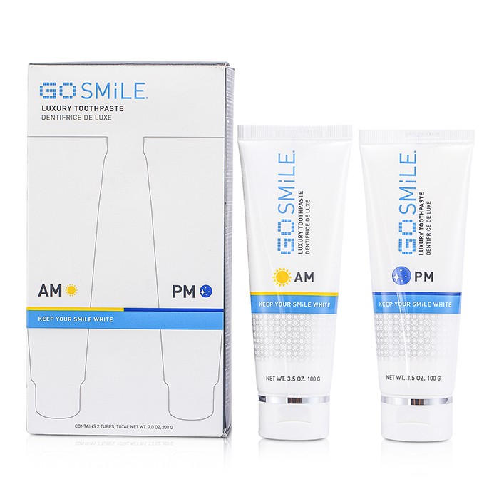 Роскошный набор зубных паст Gosmile AM Energy и PM Tranquility 2x100 г для свежести и расслабления