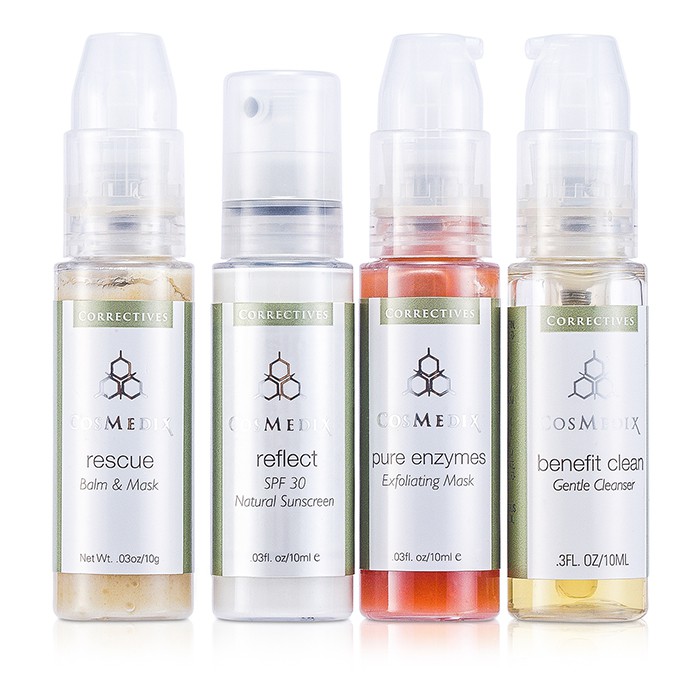 Набор после ухода Cosmedix: Benefit, Rescue, Pure Enzymes, Reflet, 4x10 мл