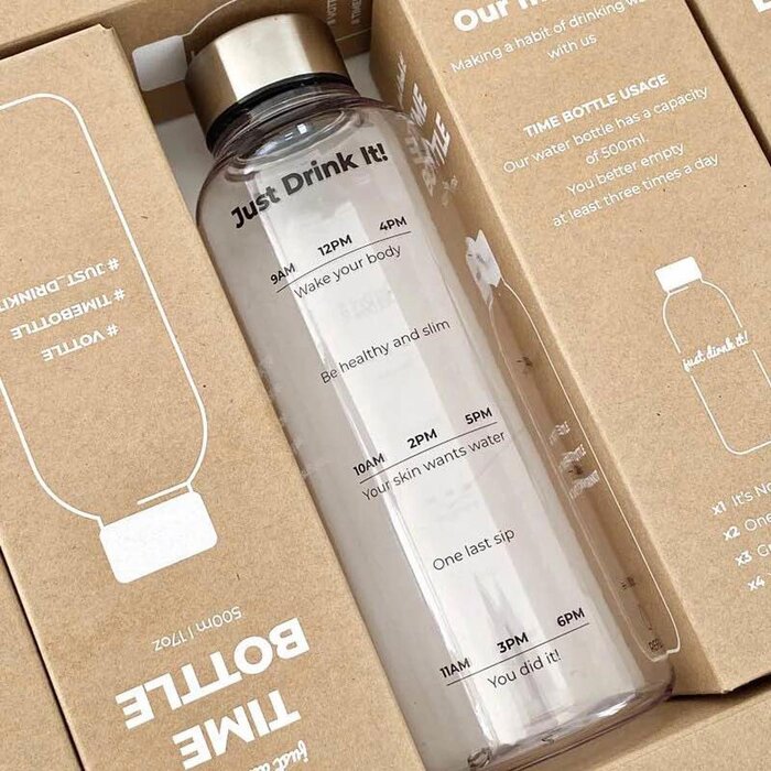 Умная бутылка для воды TimeBottle с временными метками, 500мл – экосолución для здоровых привычек