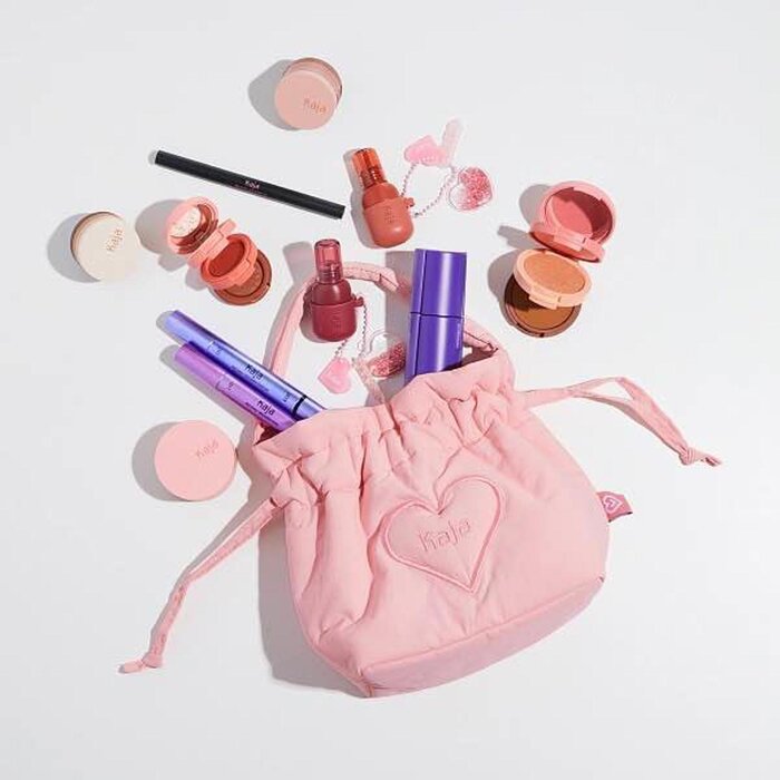 Сумка-ведро KAJA Beauty для косметики и мелочей с мягкой текстурой, удобный шнурок, фиксированный размер.