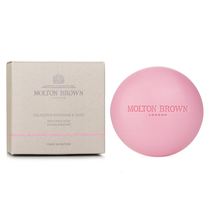 Мыло для рук и тела Molton Brown с маслом ши и жожоба, ревеневый и розовый аромат, 150 г