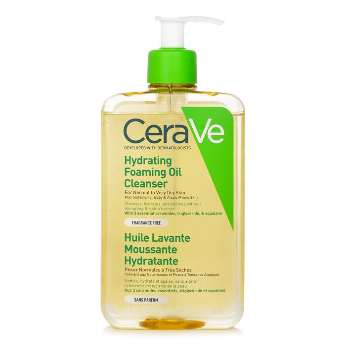 Очищающее средство CeraVe с увлажняющим пенящимся маслом для лица, 473 мл