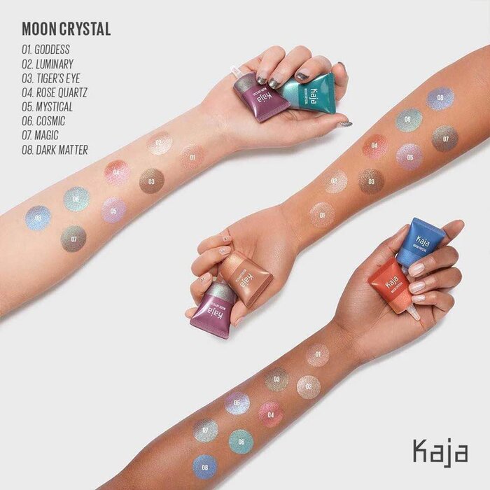 Пигмент для век KAJA Beauty с кристаллами, 02 Луминар - сияющее мерцание для ярких образов