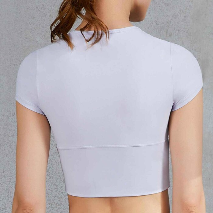 Расслабляющая футболка Titika XL цвета таро из нейлона и спандекса для активного отдыха и повседневной носки