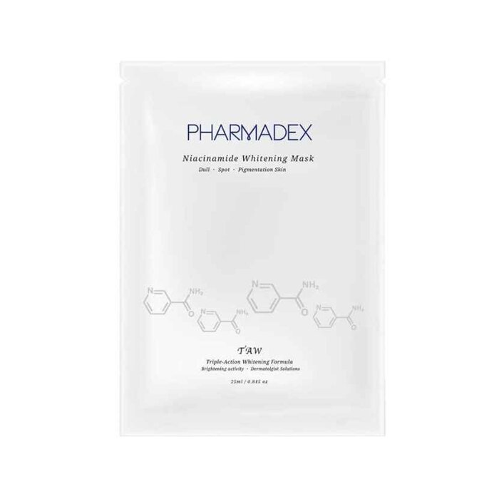 Маска для лица с ниацинамидом для осветления кожи 10 шт. Pharmadex