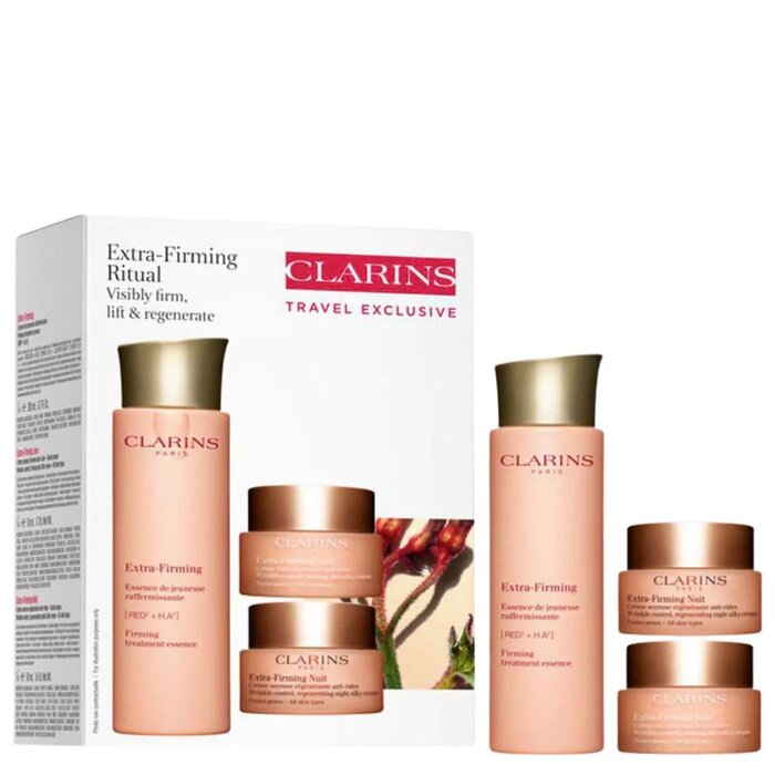 Набор для подтягивания и увлажнения кожи Clarins, 200мл + 50мл + 50мл