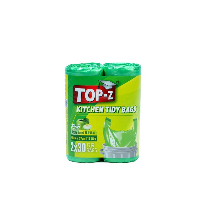 Мусорные пакеты TOP-Z с ручками, 61х87,5 см, 50 шт, яблочный аромат, прочные и надежные для дома