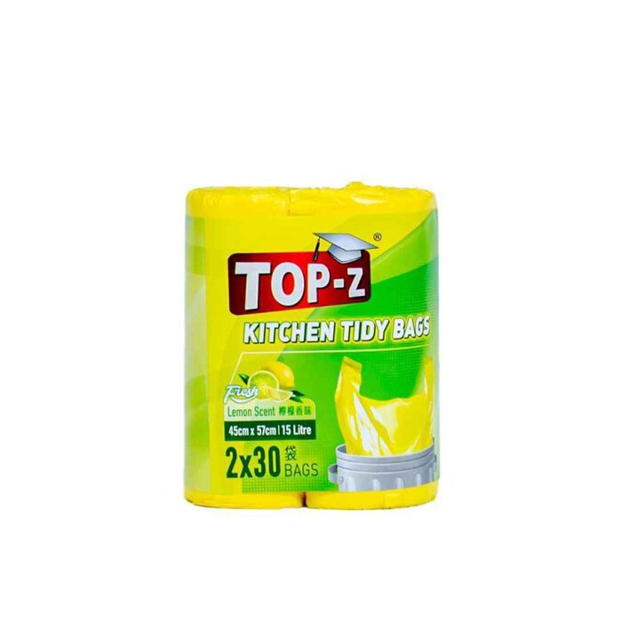 Мусорные пакеты TOP-Z с ручками, 61х87,5 см, 50 шт, яблочный аромат, прочные и надежные для дома