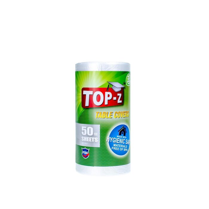 Скатерти одноразовые TOP-Z, 50 шт, из 100% полиэтилена, для мероприятий и праздников, безопасные для здоровья