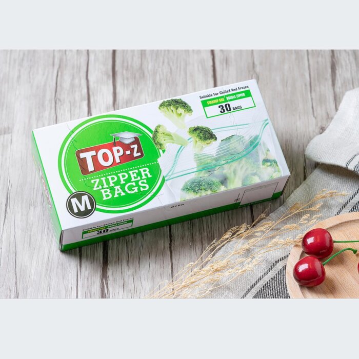 UPAKOVOCHNYE PAKETI TOP-Z 27x20 см, dlya bezopasnogo khraneniya produktov, bez plastifikatorov, s anti-bakterial'nymi svoystvami