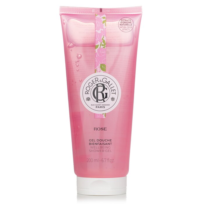 Гель для душа Roger & Gallet с эфирным маслом дамасской розы и алоэ вера, 200 мл