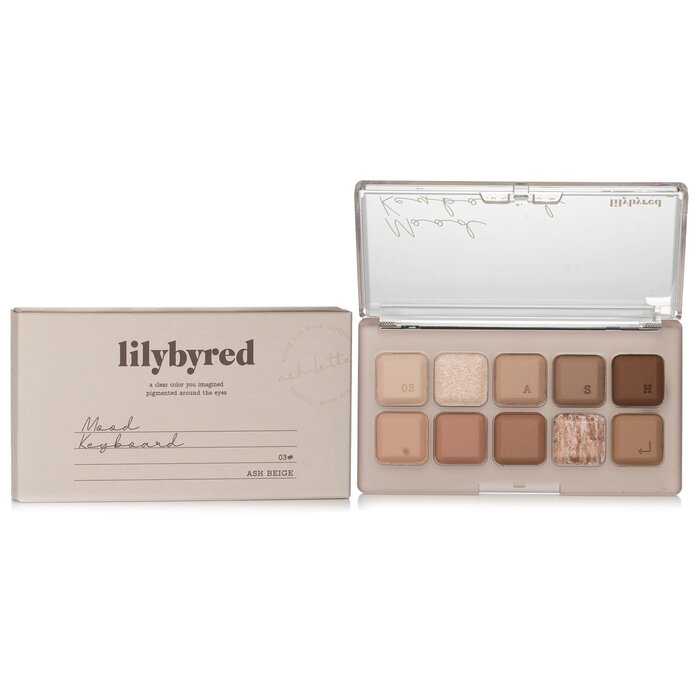 Палетка теней Lilybyred Mood Keyboard, 10,5 г — 10 универсальных оттенков для макияжа с эффектом акварели