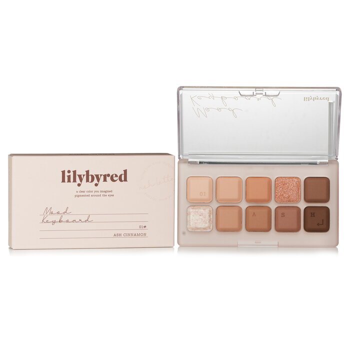 Палитра теней для век Lilybyred Mood Keyboard, 10,5 г — 10 акварельных оттенков для креативного макияжа