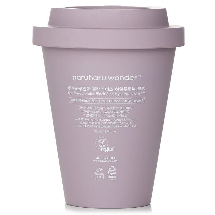 Крем Haruharu Wonder с гиалуроновой кислотой и экстрактом черного риса, 90 мл для глубокого увлажнения кожи лица