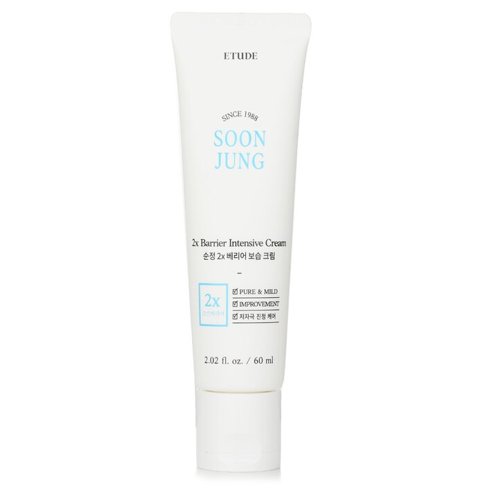 Интенсивный крем для лица Etude House SoonJung 2x Barrier с пантеолом и экстрактом центеллы, 60 мл