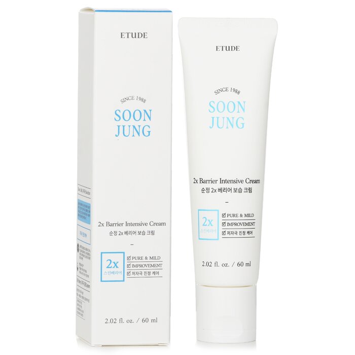 Интенсивный крем для лица Etude House SoonJung 2x Barrier с пантеолом и экстрактом центеллы, 60 мл