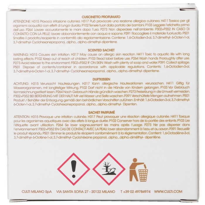 ароматическое саше с нотами чая для дома и автомобиля, CULTI MILANO, 1 шт.