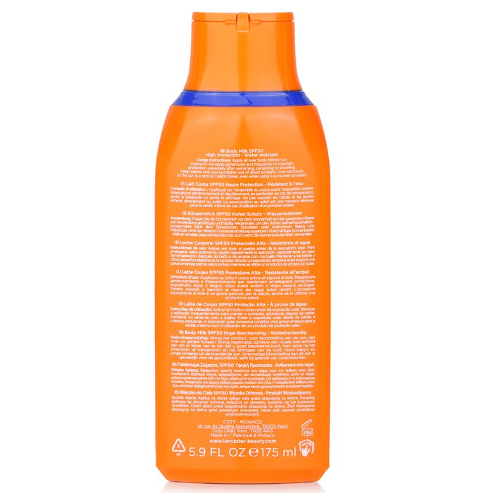 Brand: LancasterOld Name: Sun Beauty Body Milk SPF50 175ml/5.9ozSize: 175ml/5.9ozDescription: Солнечное молочко для тела Lancaster идеально подходит для тех, кто ищет надежную защиту от солнца без неприятных ощущений. С SPF 50 это средство не только предо