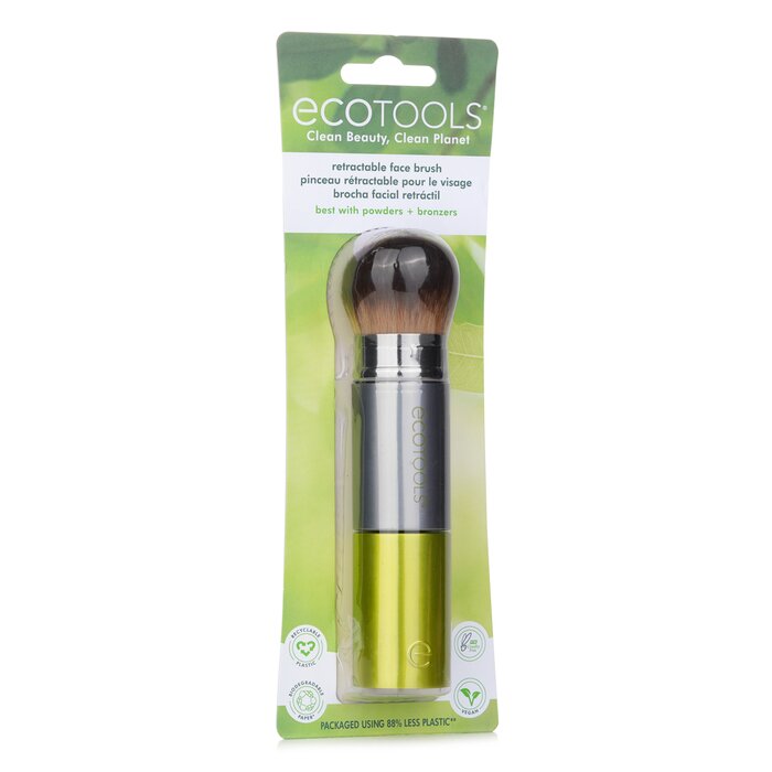 Складная кисть для макияжа EcoTools с мягкими волокнами, идеальна для тональных средств и румян