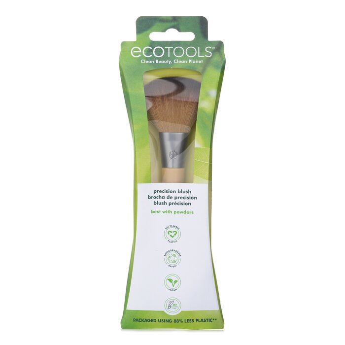 Кисть для румян EcoTools с синтетическими волокнами, точное нанесение, 1 шт.