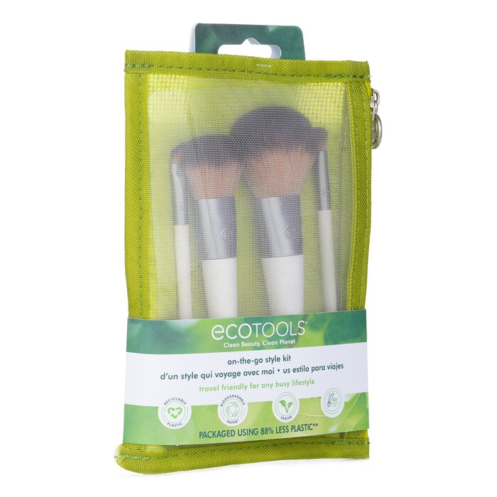 Набор кистей для макияжа EcoTools On-The-Go для профессионального нанесения, компактный размер