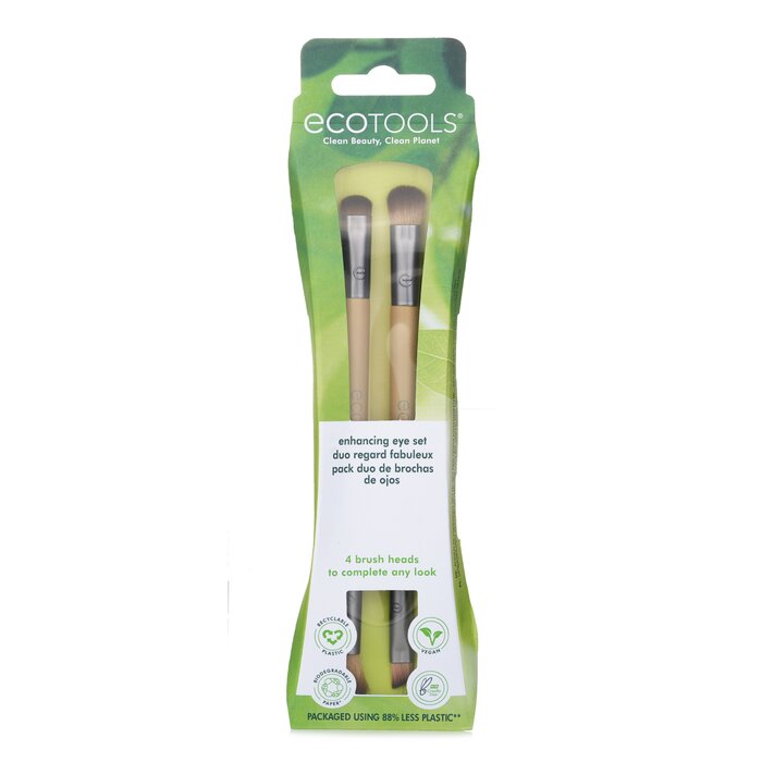 Набор кистей для глаз EcoTools Duo Brush Set, 2 шт., для нанесения и растушевки теней