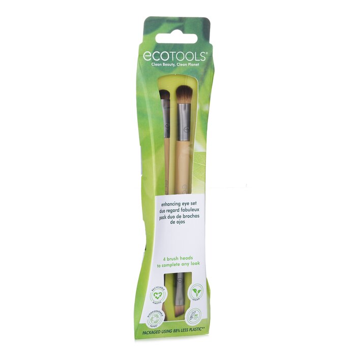 Набор кистей для глаз EcoTools Duo Brush Set, 2 шт., для нанесения и растушевки теней