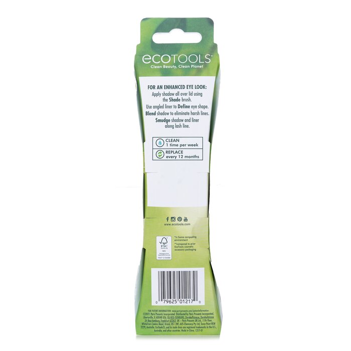 Набор кистей для глаз EcoTools Duo Brush Set, 2 шт., для нанесения и растушевки теней