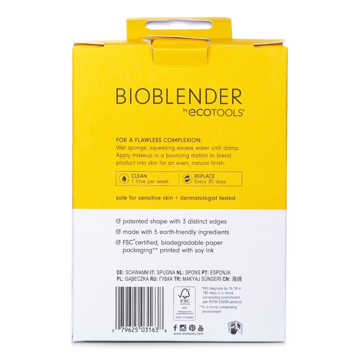 Набор спонжей для макияжа EcoTools Bioblender, биоразлагаемые, 2 шт.