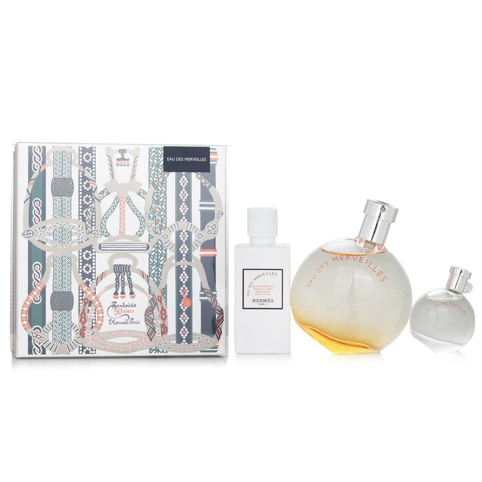 Подарочный набор Eau Des Merveilles, 3 предмета от Hermès — женский аромат с нотами пряностей и цитрусовых