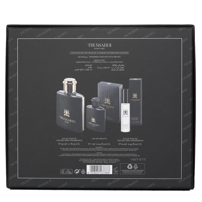Подарочный набор ароматов Trussardi Uomo Life Style, 3 шт.