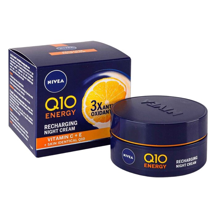 Крем для лица Nivea Q10 с экстрактом гуараны, 50 мл — ночное восстановление для уставшей кожи