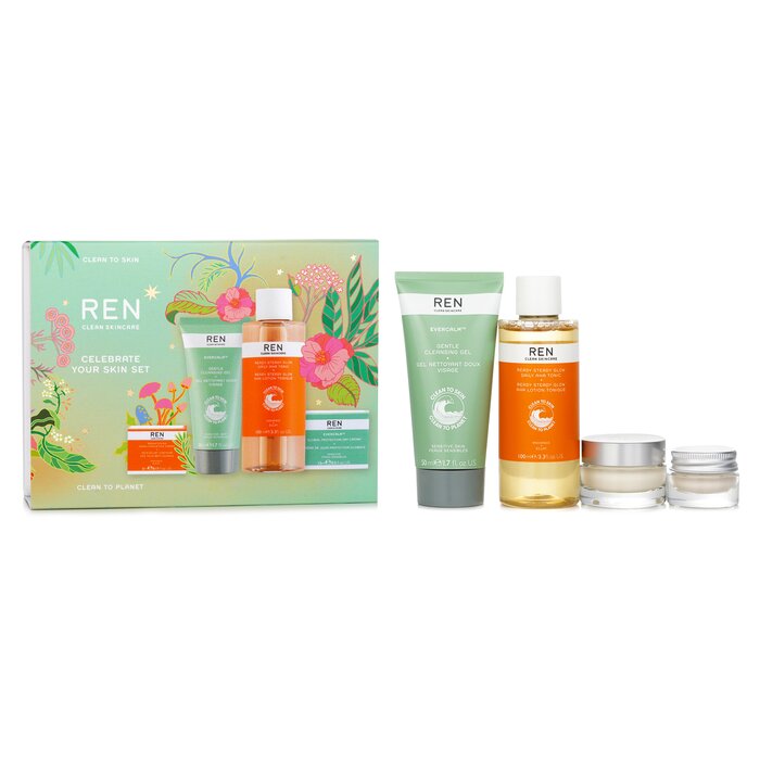 Набор средств для ухода за кожей Celebrate Your Skin REN, 4 шт.
