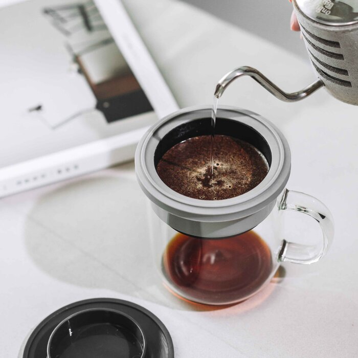 Умная чашка Duo Dripper Mug 2.0 с встроенной системой заваривания, 350 мл, зеленая от PO