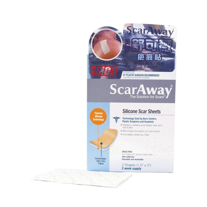 Патчи для шрамов ScarAway с медицинским силиконовым барьером, 2 шт.